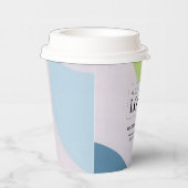 カラーユニークブロック抽象芸術アートビジネスロゴ 紙コップ (右)