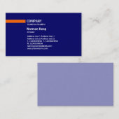 カラーライン – オレンジ(深い青) 名刺 (正面/裏面)