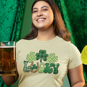 カラーラッキーSt patricks day女性 Tシャツ