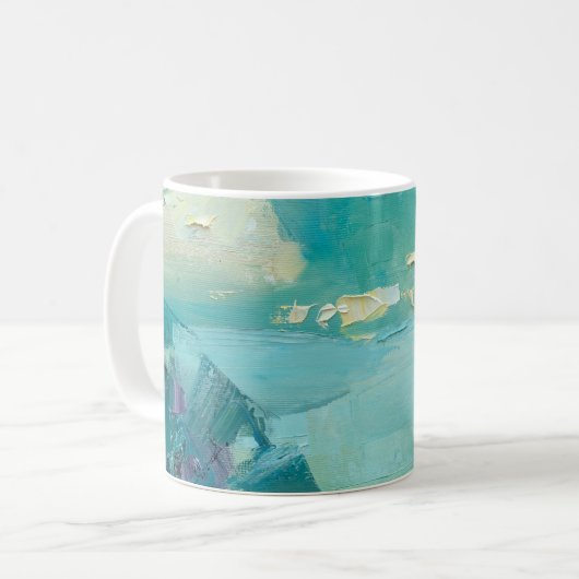カラーラッシュ抽象油絵II マグカップ (正面左)