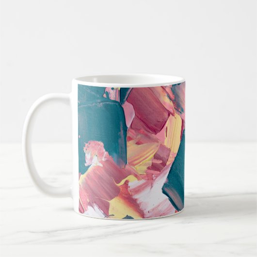 カラーラッシュ抽象油絵IV マグカップ (左)