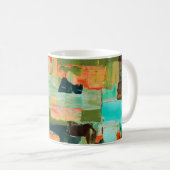カラーラッシュ抽象油絵Vマグ コーヒーマグカップ (正面右)