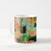 カラーラッシュ抽象油絵Vマグ コーヒーマグカップ (正面左)