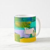 カラーラッシュ抽象油絵VIマグ コーヒーマグカップ (正面右)
