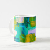 カラーラッシュ抽象油絵VIマグ コーヒーマグカップ (正面左)