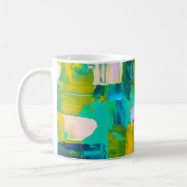 カラーラッシュ抽象油絵VIマグ コーヒーマグカップ
