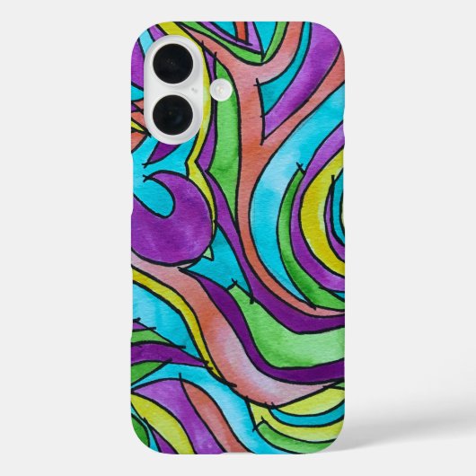 カラーリズムハンド絵を描抽象芸術水彩画 Case-Mate iPhoneケース (裏面)