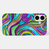 カラーリズムハンド絵を描抽象芸術水彩画 Case-Mate iPhoneケース (裏面 (横))