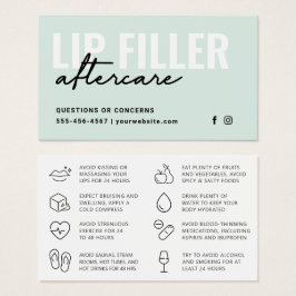 カラーリップフィラー説明書アフターケアカード