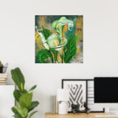 カラーリリーの花のポスター絵画 ポスター (ホームオフィス)