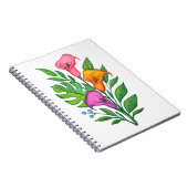 カラーリリーの花の絵色鉛筆 ノートブック (右側)