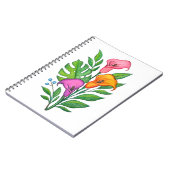 カラーリリーの花の絵色鉛筆 ノートブック (左側)