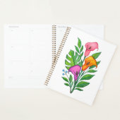 カラーリリーの花の絵色鉛筆 プランナー手帳 (ディスプレー)