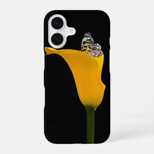 カラーリリーの蝶 iPhone 16ケース (裏面)