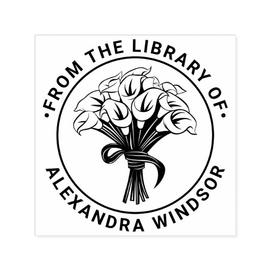 カラーリリーブーケボーブリボンライブラリー セルフインキングスタンプ (デザイン)