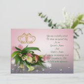 カラーリリー結婚式招待状 エレガント 招待状 (スタンド正面)