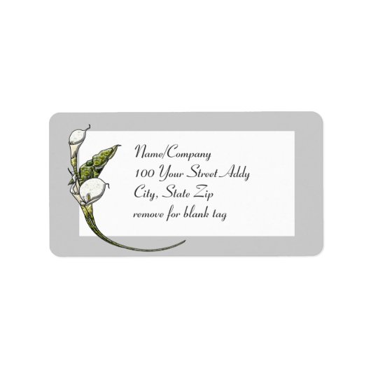 カラーリリー ラベル (正面)