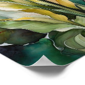 カラーリリー – 水彩の花 – フローラアート ポスター (角)