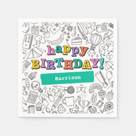 カラーリンクールグカスタマイズ可能ナプキン スタンダードカクテルナプキン