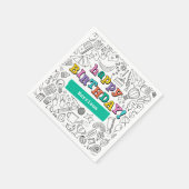 カラーリンクールグカスタマイズ可能ナプキン スタンダードカクテルナプキン (角)