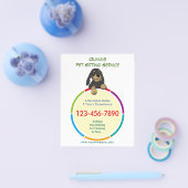 カラーリングや輪ペットシッターのプロモーションフライヤー チラシ (シングル)