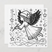 カラーリングアートクリスマスエンゼル シーズンカード (正面/裏面)