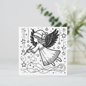 カラーリングアートクリスマスエンゼル シーズンカード (スタンド正面)