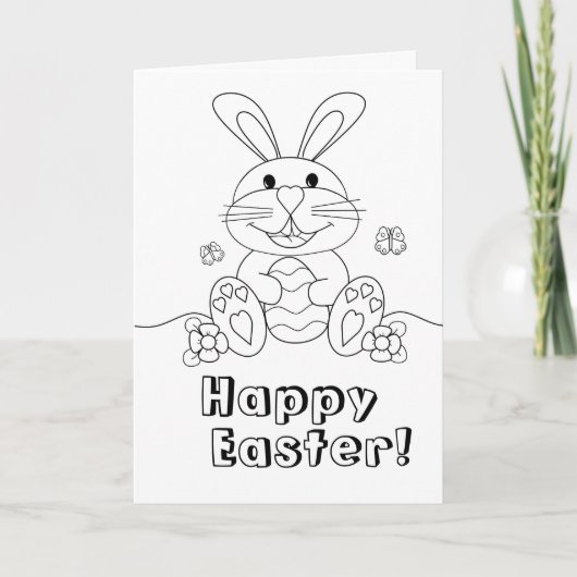 カラーリングイースターカー子供へド シーズンカード (正面)