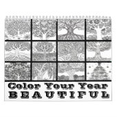 カラーリングカレンダーの色あなたの年の木 カレンダー (カバー)
