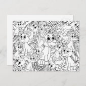 カラーリングクリスマストインデナーズマンダラ抽象芸術 ポストカード (正面/裏面)