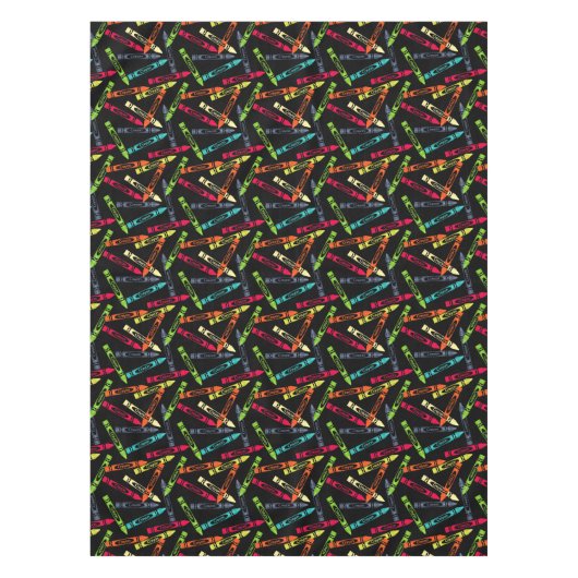 カラーリングクレヨン学校日先生ギフト テーブルクロス (正面)