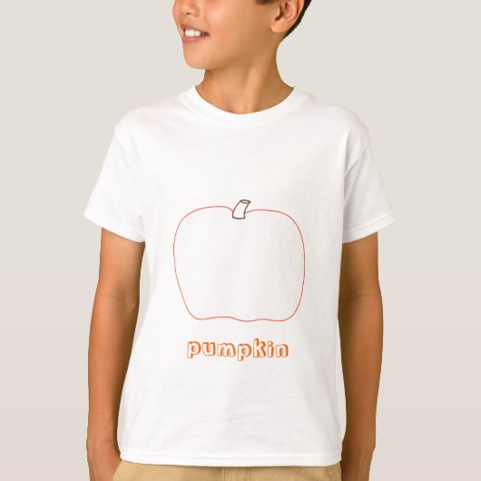 カラーリングシャツ – カボチャに顔を描く Tシャツ (正面)