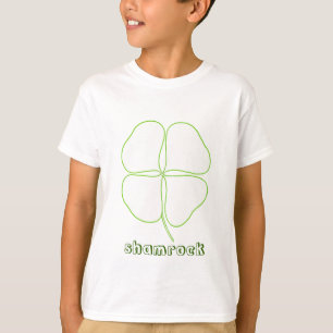 カラーリングシャツ – shamrock outlineスケッチ tシャツ