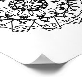 カラーリングシートマンダラDIYウォールアートポスター ポスター (角)