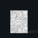 カラーリングゼンドールツリーズカスタム文字ユニークおもしろい ポストカード<br><div class="desc">パーソナライズされた文字はこお洒落の色や大人のお気に入りのzen doodleの木とリラックス一緒にハガキは、あなたの引用文に変更子供へするか、それを着色する。友達にパーソナライズされたカードを送る、木の色は季節によって違う異なる可能性がある。</div>