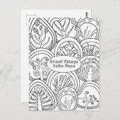 カラーリングゼンドールツリーズカスタム文字ユニークおもしろい ポストカード (正面/裏面)