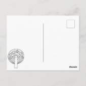 カラーリングゼンドールツリーズカスタム文字ユニークおもしろい ポストカード (裏面)