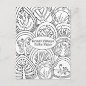 カラーリングゼンドールツリーズカスタム文字ユニークおもしろい ポストカード (正面)