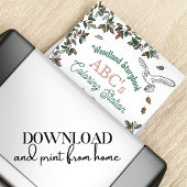 カラーリングフラッシュカード活動ベビーシャワーサイン ポスター