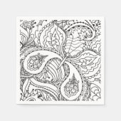 カラーリングフラワーアートニューデザインフローラ美学Fl スタンダードカクテルナプキン (正面)