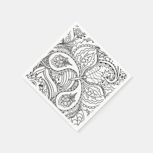 カラーリングフラワーアートニューデザインフローラ美学Fl スタンダードカクテルナプキン (角)