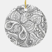 カラーリングフラワーアートニューデザインフローラ美学Fl セラミックオーナメント (裏面)