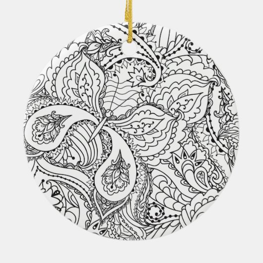 カラーリングフラワーアートニューデザインフローラ美学Fl セラミックオーナメント (裏面)