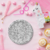 カラーリングフラワーアートニューデザインフローラ美学Fl ペーパープレート (パーティー)