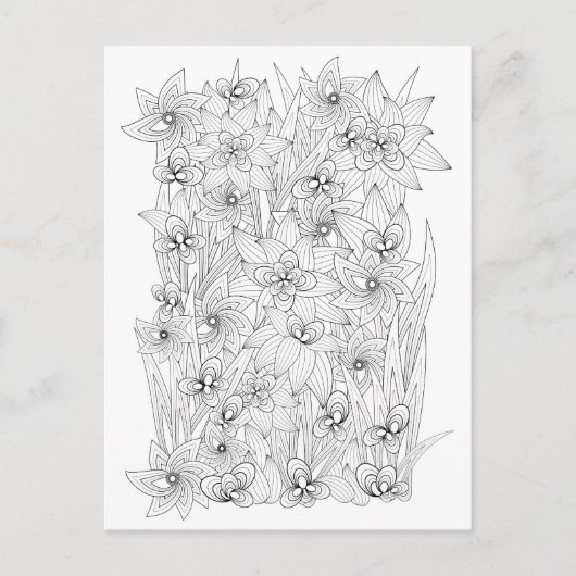 カラーリングブックスタイル ポストカード (正面)