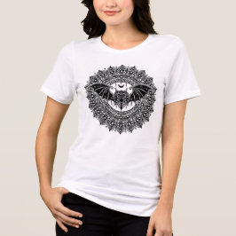 カラーリングブック コウモリ マンダラ トライブレンドTシャツ
