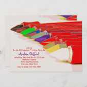 カラーリングペン招待状 招待状 (正面/裏面)