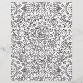 カラーリングページイースタン抽象芸術スクラップブック紙