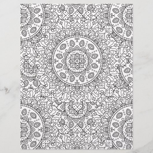 カラーリングページイースタン抽象芸術スクラップブック紙 (正面)