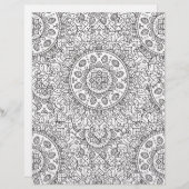 カラーリングページイースタン抽象芸術スクラップブック紙 (正面/裏面)